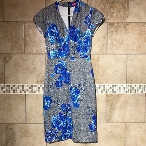 Betsy Johnson Floral Sheath Dress Size 2